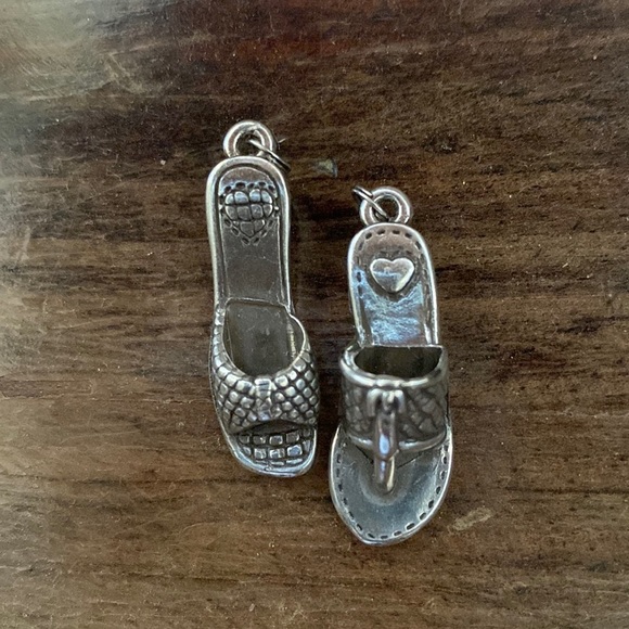 Brighton Jewelry - BRIGHTON vintage etched silver heeled sandal shoe charms